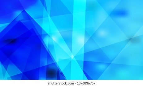 Abstract Bright Blue Modern Geometric Shapes Background