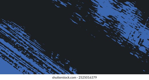 Abstrato Azul Brilhante Rascunho Grunge Textura em Preto Background.eps10