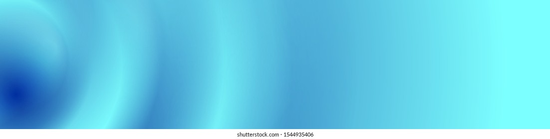 Abstract bright blue smooth gradient header banner. Vector background