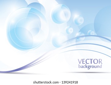 Abstract bright blue vector background