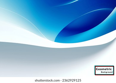 Abstract bright blue and white geometric background. Dynamic shapes composition. Vector illustration.