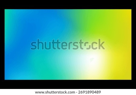 Abstract Bright Blue Yellow Green Gradient Blur Background Vibrant Turquoise Lime Color Defocused Energetic Backdrop