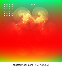 Abstract bright blurry shape, snowflake and aurora.