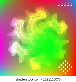 Abstract bright blurry shape, snowflake and aurora.