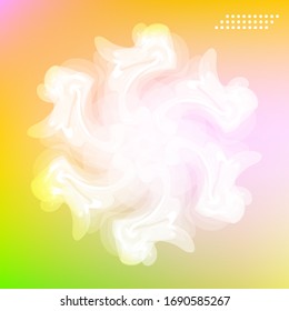Abstract bright blurry shape, snowflake and aurora.