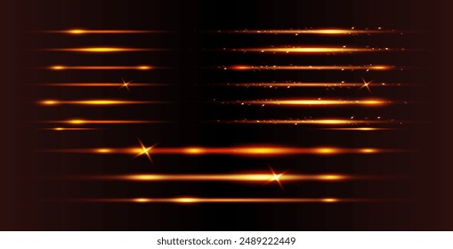 Abstract Bright Burning Elements to Create Vector Realistic Fire. Vector clipart for your fiery design.