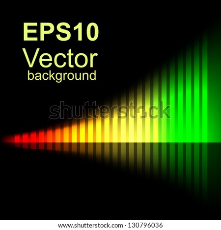 Abstract bright chart with increasing measures, symbol of success