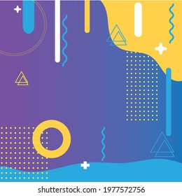 Abstract bright cheerful violet blue and yellow background. For banner site or store
