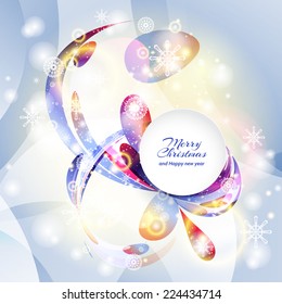 Abstract bright christmas background with place for text