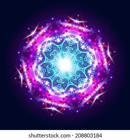 Abstract bright Christmas ball. Vector eps10 illustration