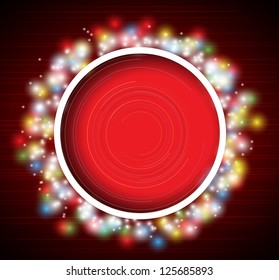 abstract bright circle greeting card background
