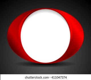 Resumen del diseño del logotipo de la forma O del círculo brillante. Fondo del vector