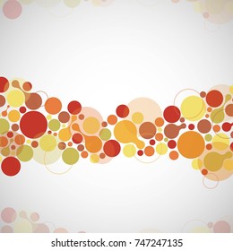 abstract bright circles and molecules on a light background.Vector illustration.