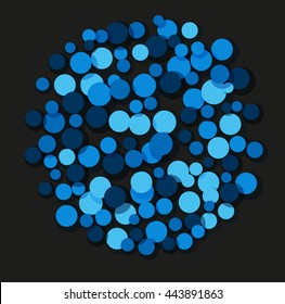 abstract bright circles on a dark background.