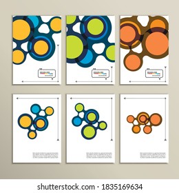 Abstract bright circles on a white background
