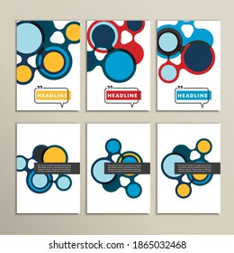 Abstract bright circles on a white background