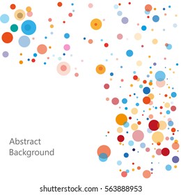 abstract bright circles on a white background.