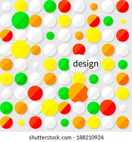 Abstract bright circles seamless background, vector