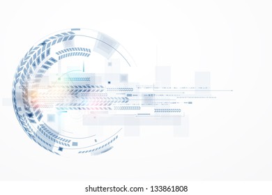 abstract bright circuit computer line technology business banner