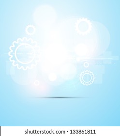 abstract bright color circles and gears technology business background