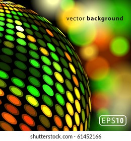 Abstract bright color disco background. Vector