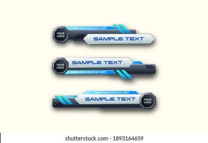 abstract bright color modern geometric lower third banner template design. Vector Illustration