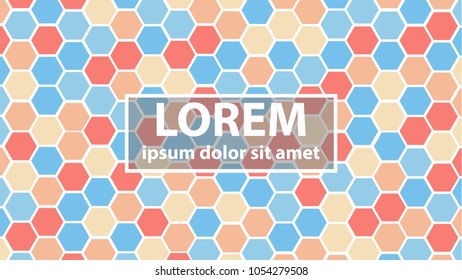Abstract bright color pattern hexagon background vector.Modern design for your prints, cards, flyers, brochures, posters, banners, presentation etc.