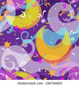 Abstract bright color seamless vector pattern. Can be used for cards, invitations, fabrics, wallpapers, scrap-booking, ornamental template for design and decoration, etc