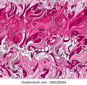 Abstract bright color seamless vector pattern. Can be used for cards, invitations, fabrics, wallpapers, scrap-booking, ornamental template for design and decoration, etc