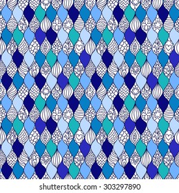 Abstract bright color seamless vector pattern. Endless doodle scale background. Can be used for cards, invitations, fabrics, wallpapers, scrap-booking, ornamental template for design and decoration. 