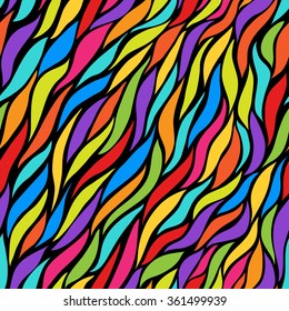 Abstract bright color seamless vector pattern. Endless doodle background. Can be used for cards, invitations, fabrics, wallpapers, scrap-booking, ornamental template for design and decoration, etc