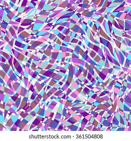 Abstract bright color seamless vector pattern. Endless mosaic  background. Can be used for cards, invitations, fabrics, wallpapers, scrap-booking, ornamental template for design and decoration, etc