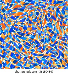 Abstract bright color seamless vector pattern. Endless mosaic  background. Can be used for cards, invitations, fabrics, wallpapers, scrap-booking, ornamental template for design and decoration, etc