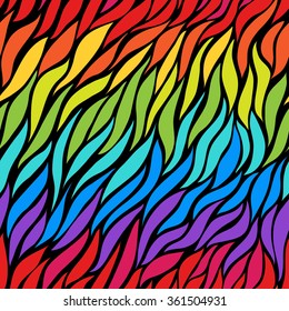 Abstract bright color seamless vector pattern. Endless doodle background. Can be used for cards, invitations, fabrics, wallpapers, scrap-booking, ornamental template for design and decoration, etc