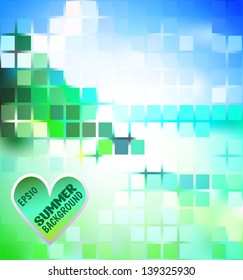 Abstract bright colored summer background mosaic for design