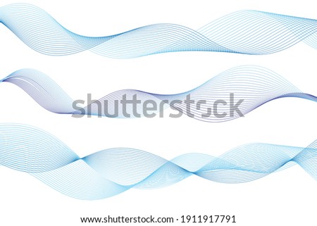 Abstract bright colored wave lines on a white background. Example of wave design for a website or magazine