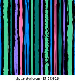 Abstract bright colorful background. Fashion striped texture. Seamless pattern hand drawn watercolor lines. Modern stylish design for interior, packaging, wallpaper, gift wrapper, wrapping paper, prin