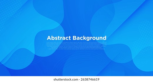 Abstract bright colorful blue background. Wave and fluid pattern banner background. Eps10 vector