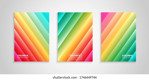 Abstract Bright Colorful Cover Collection