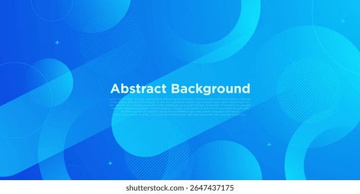 Abstract bright colorful dynamic blue circle pattern background. Trendy shapes geometric pattern design. Eps10 vector