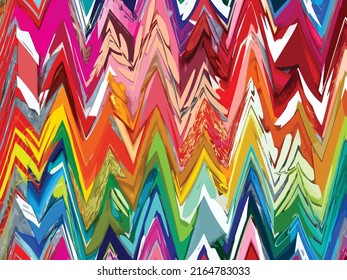 Abstrait art contemporain et coloré, moderne et contemporain. Arrière-plan grunge art et peinture à l'aquarelle. zig zag ligne ondulée motif à l'aquarelle. style ethnique traditionnel. dessin de trait de brosse de fleur