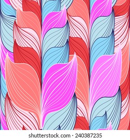 abstract bright colorful pattern of plant elements 