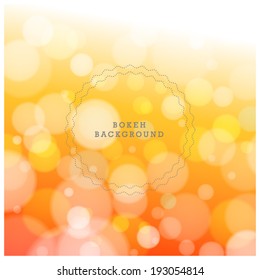Abstract bright and colorful summer bokeh style background. Vector illustration.