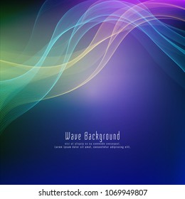 Abstract bright colorful waves background design 