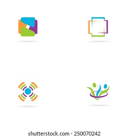 Abstract bright colors  logo  - Vector Illustration, easy editable for your design. Business Logo