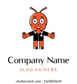 abstract bright colourfull bee charecture logo design template