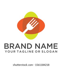 abstract bright colourfull restaurent witg frog logo design template