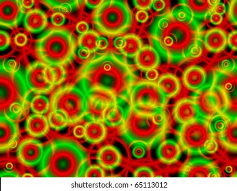 Abstract bright concentric circles seamless pattern for continuous replicate.