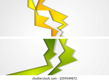 Abstract bright corporate banners design. Vector background