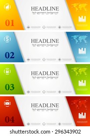 Abstract bright corporate banners. Vector template